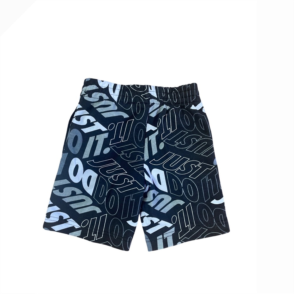 Nike Boys Just Do It Graphic Fleece Shorts Black Grey Teal Size 5 86J128-023 NWT - Picture 6 of 9